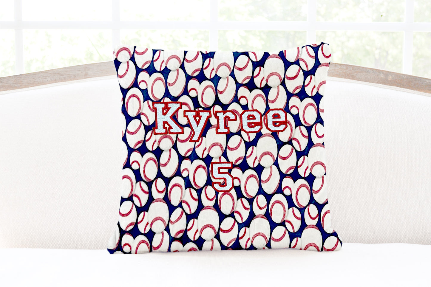 Baseball Throw Pillow Cover 16x16 or 18x18 Sports