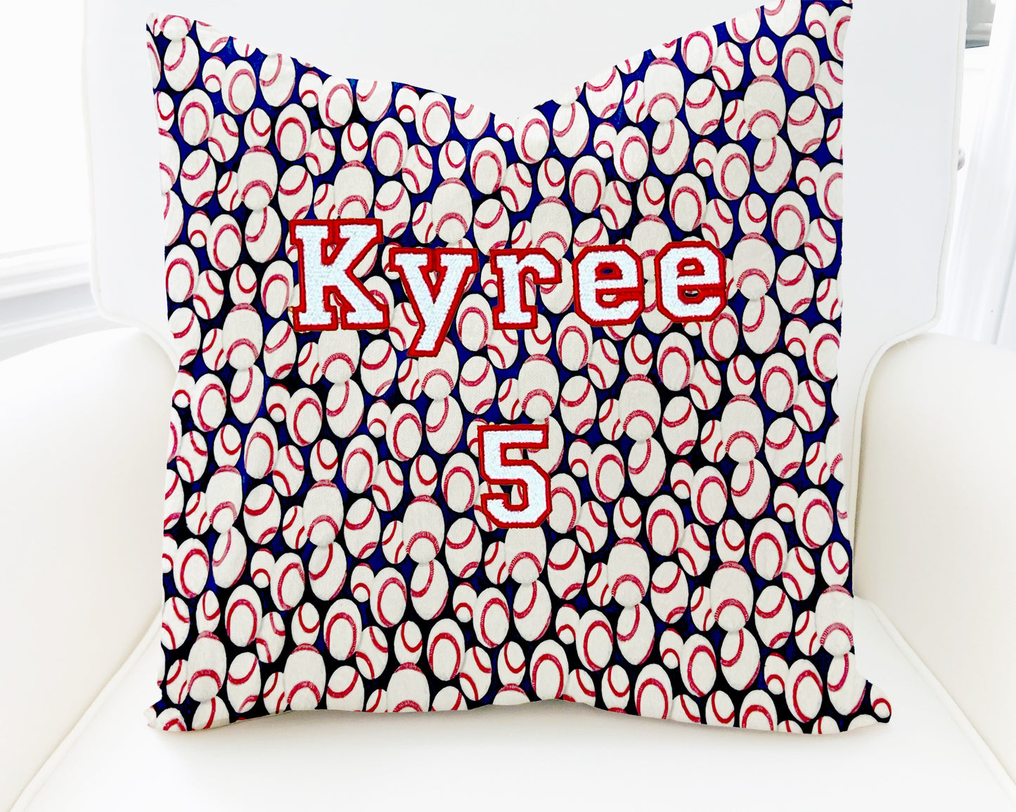 Baseball Throw Pillow Cover 16x16 or 18x18 Sports