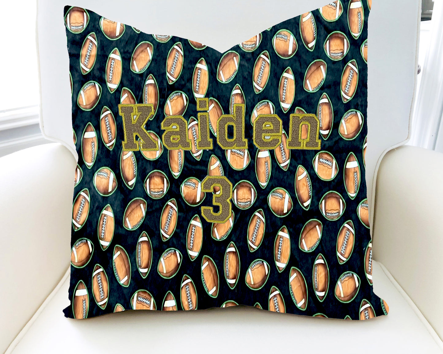 Throw Football Pillow Cover Football