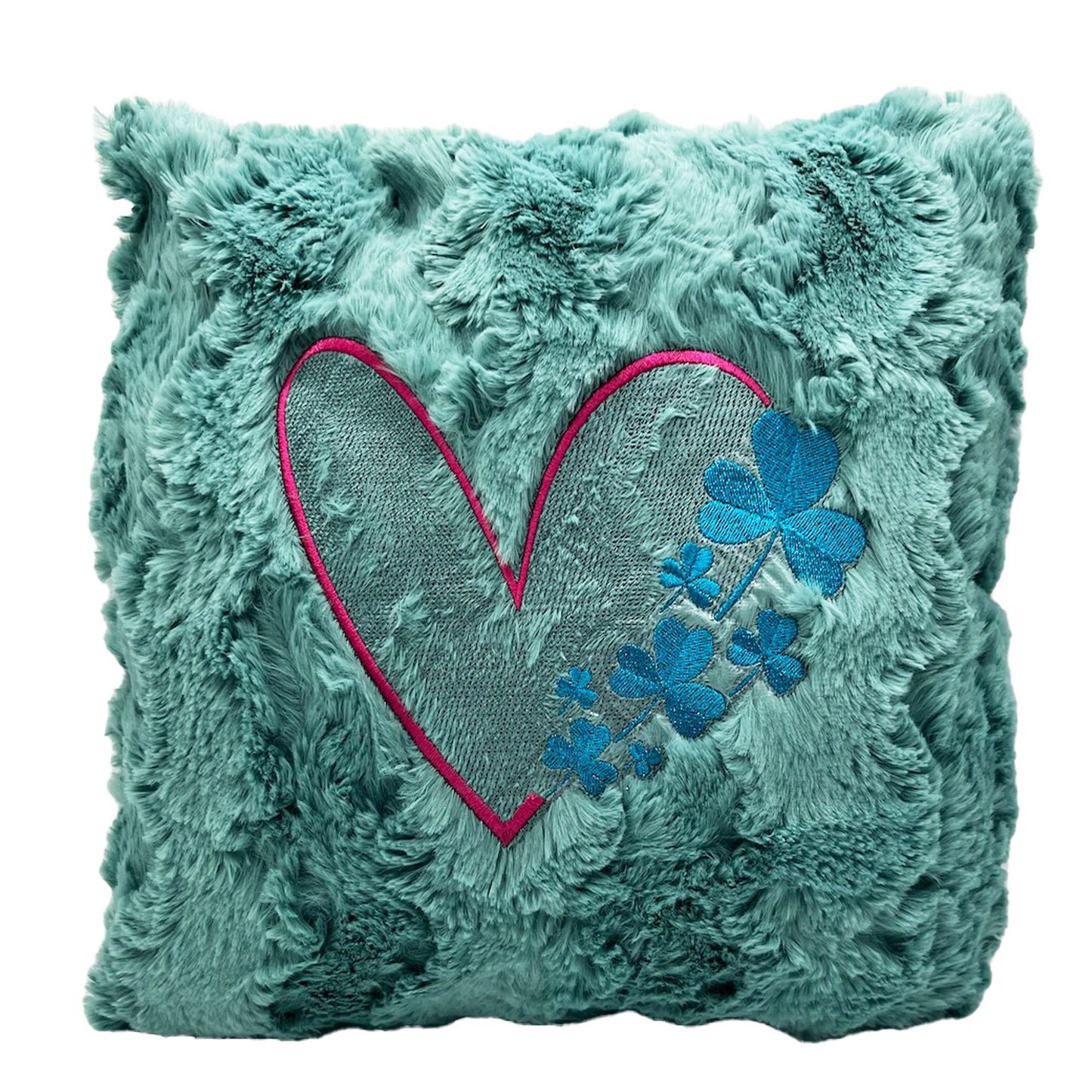 Pillow Cover Personalized Mint Pink Turquoise Heart