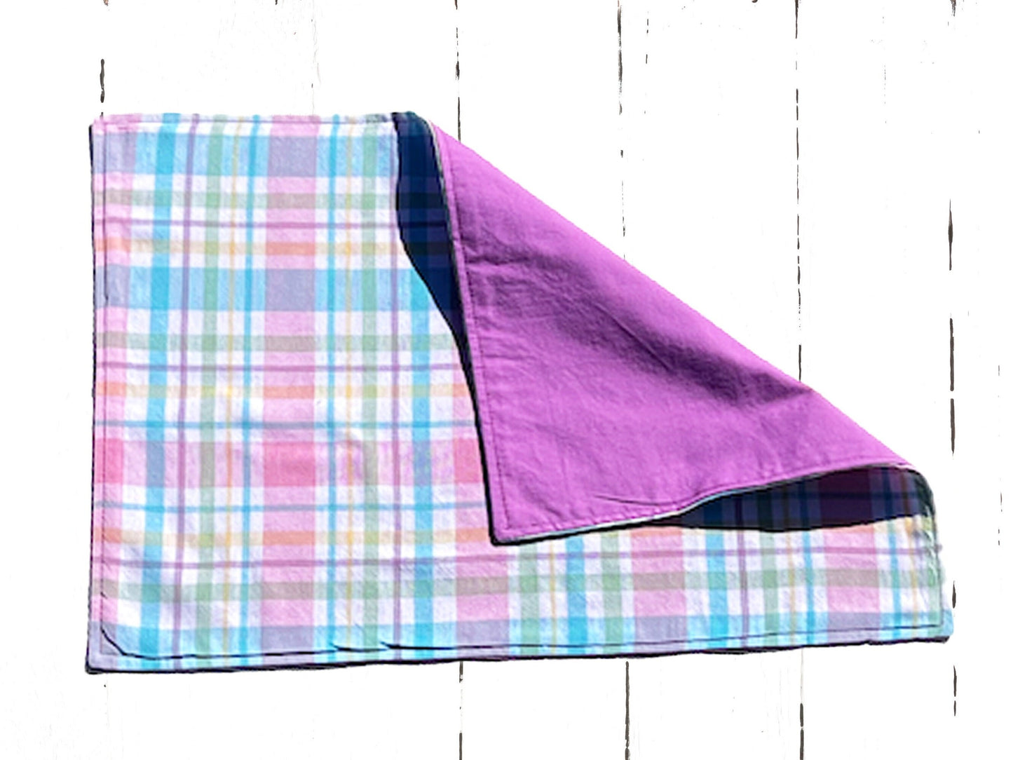 Cloth Dinner Napkins and Placemat Purple Plaid