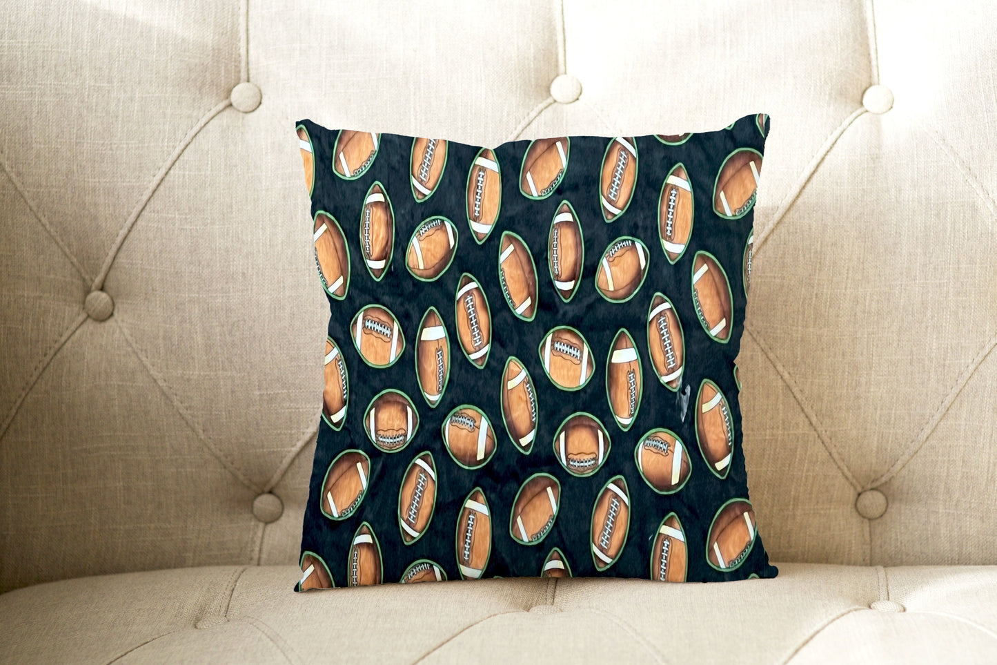 Throw Football Pillow Cover Football